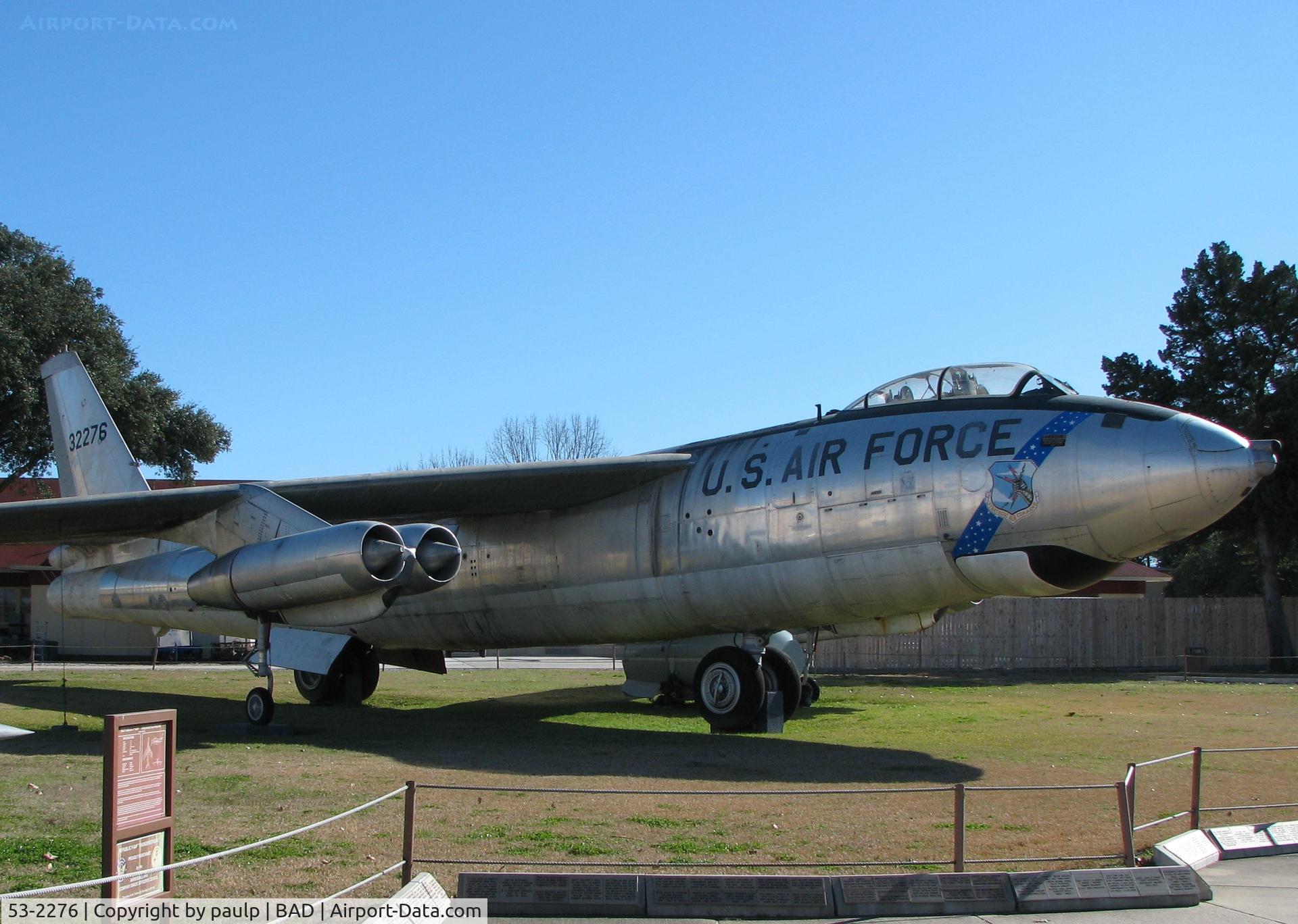 53-2276, 1953 Boeing B-47E Stratojet C/N 4501089, On display at the Eighth Air Force Museum at Barksdale Air Force Base, Louisiana.