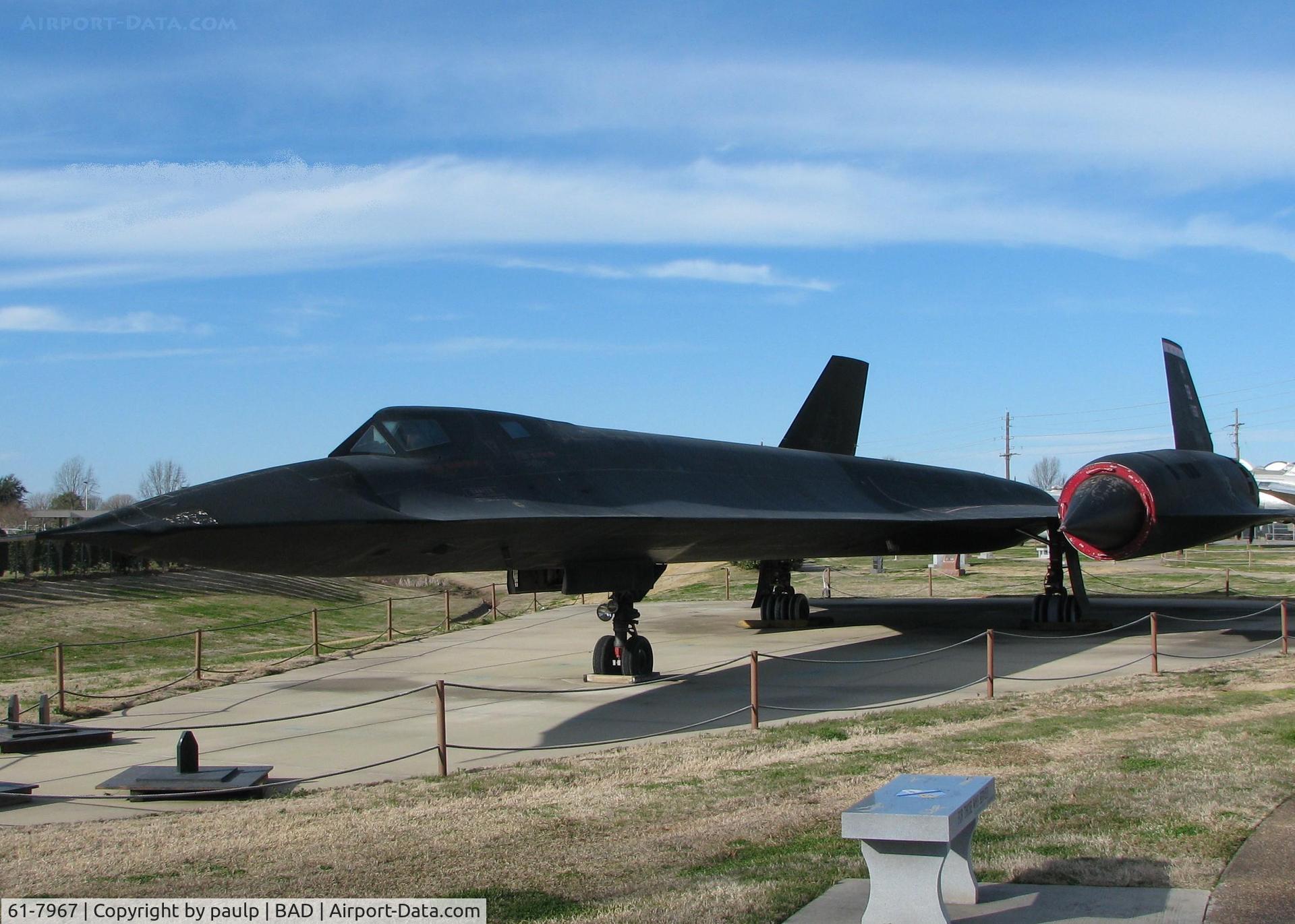 61-7967, Lockheed SR-71A Blackbird C/N 2018, On display at the Eighth Air Force Museum at Barksdale Air Force Base.