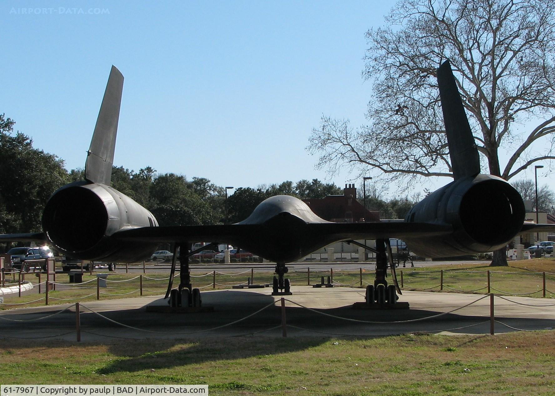 61-7967, Lockheed SR-71A Blackbird C/N 2018, On display at the Eight Air Force Museum at Barksdale Air Force Base, Louisiana.