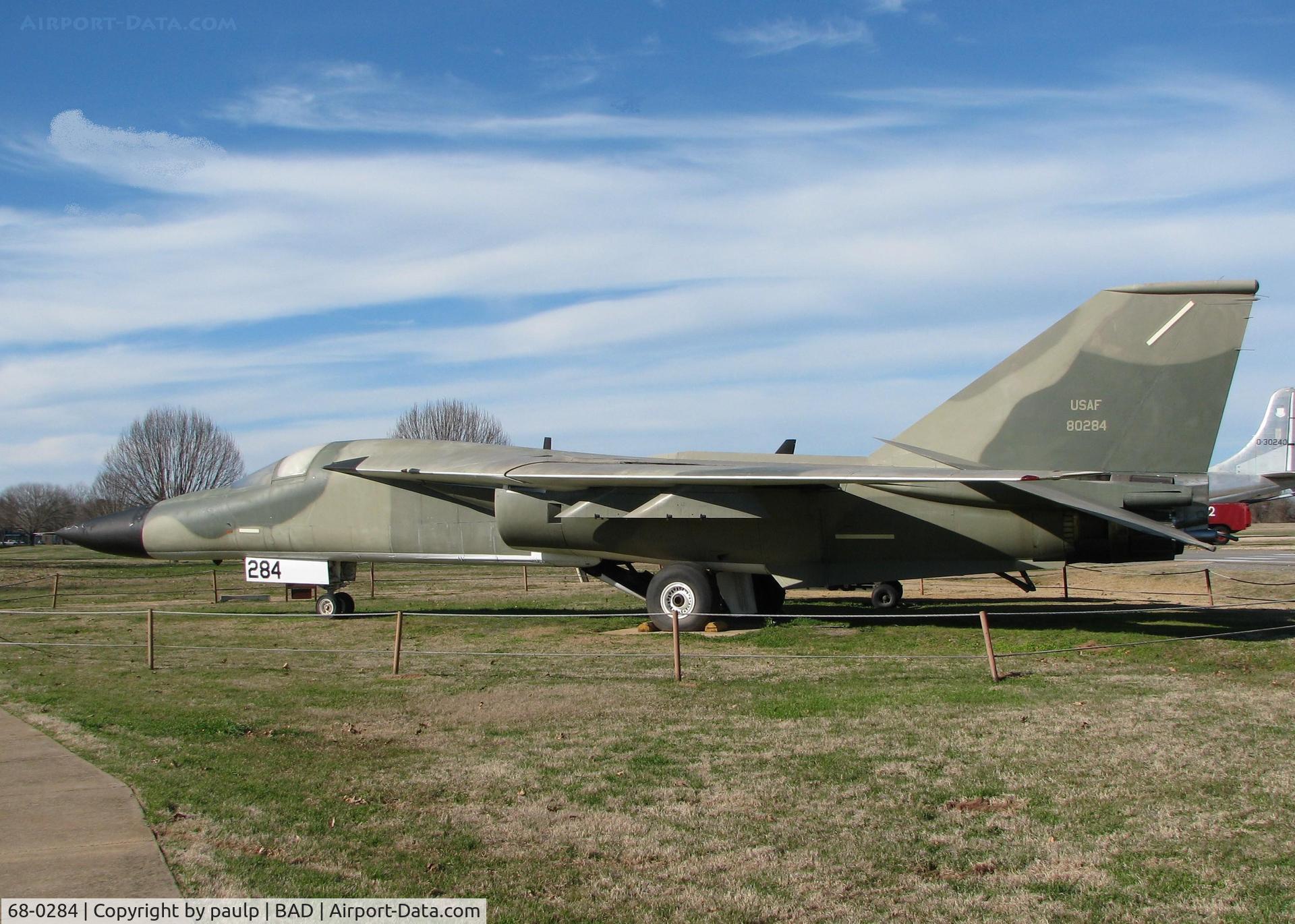 68-0284, General Dynamics F-111G Aardvark C/N B1-56, On display at the Eighth Air Force Musem at Barksdale Air Force Base, Louisiana.
