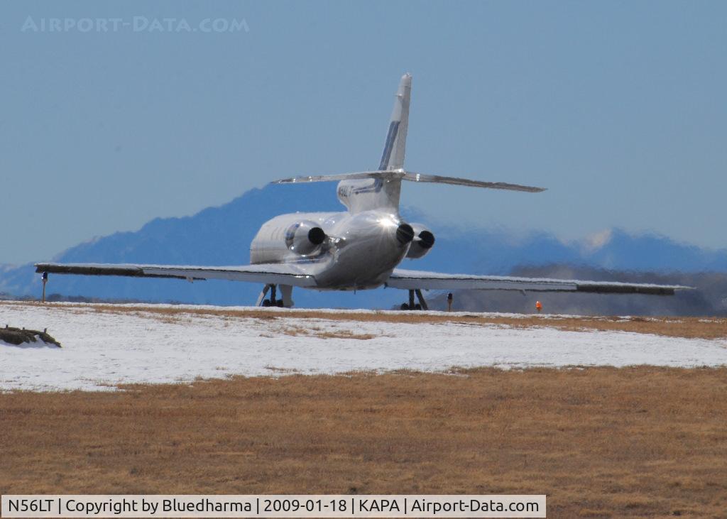 N56LT, 1980 Dassault Falcon 50 C/N 21, takeoff on 17L.