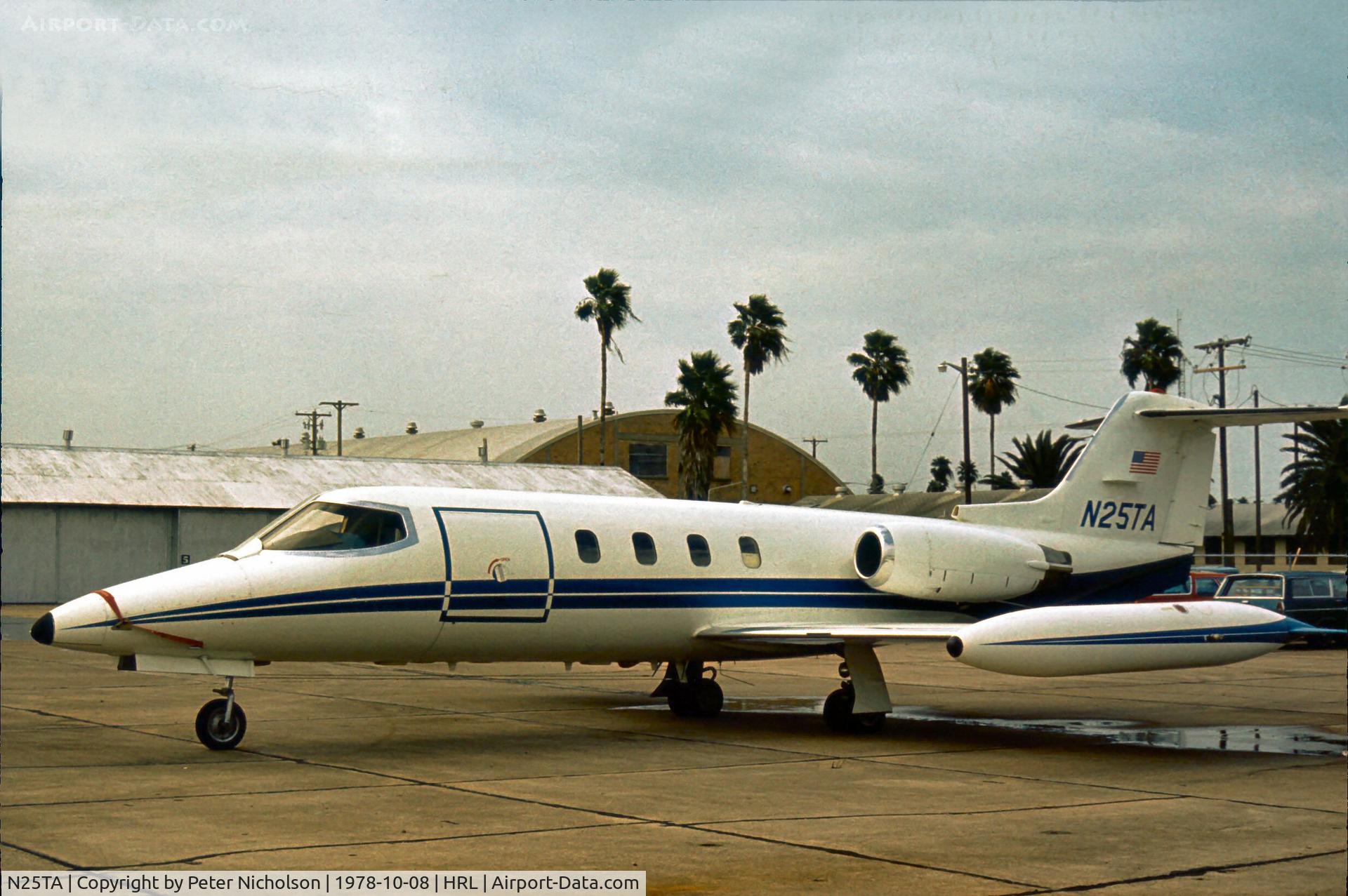 N25TA, 1975 Gates Learjet 25B C/N 25-196, This Learjet was seen at Harlingen and was lost when it crashed near Conlon, Texas   on 04-11-80