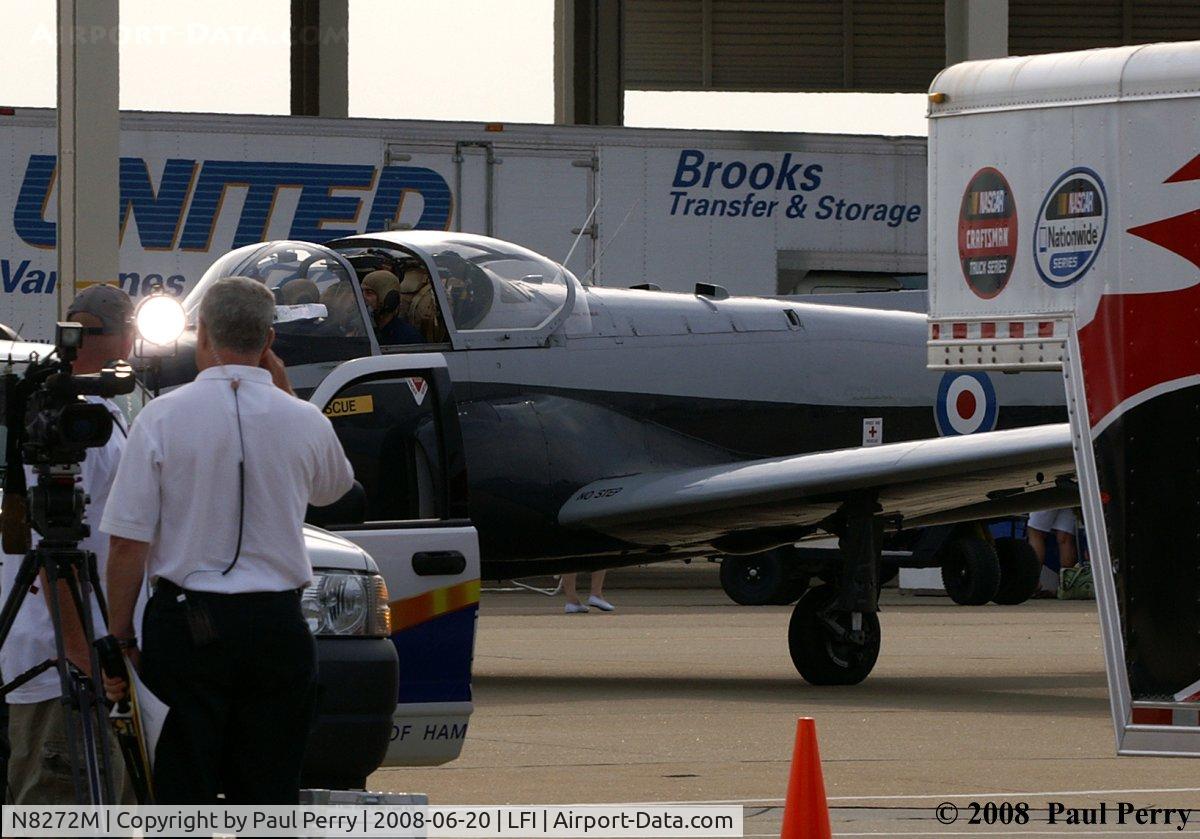 N8272M, 1961 BAC 84 Jet Provost T.4 C/N PAC/W/15526, Late afternoon arrival getting all the attention