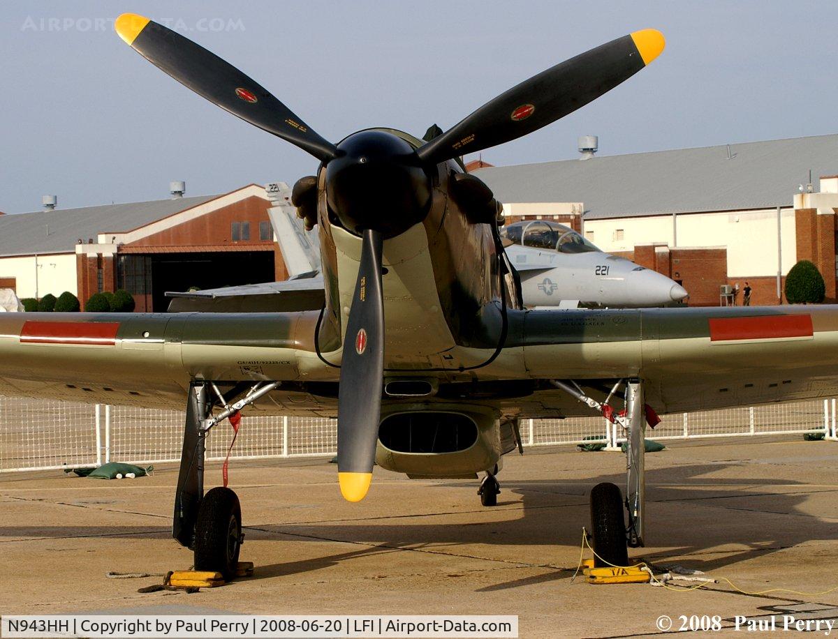N943HH, 1943 Hawker (CCF) Hurricane Mk12 C/N 56022, One of the few times the Hurricane looks big