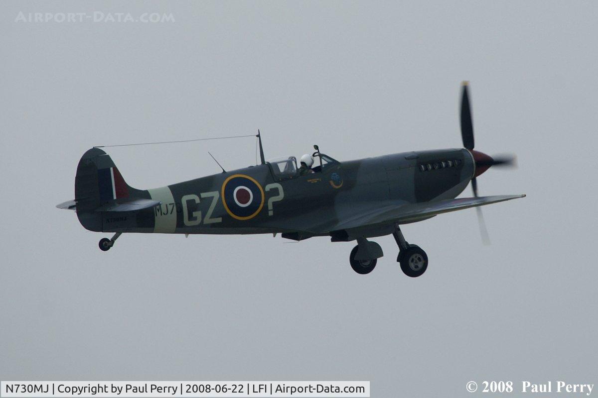 N730MJ, 1943 Supermarine 361 Spitfire HF.IXe C/N CBAF.7243, Leaving Langley