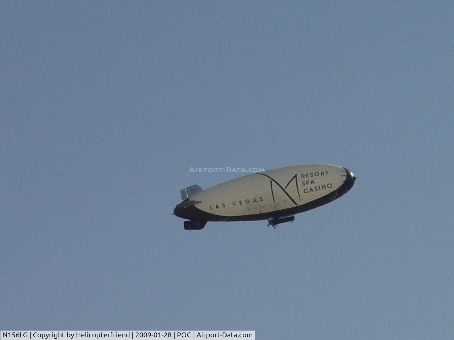 N156LG, 2000 American Blimp Corp A-1-70 C/N 106, Westbound advertising and following freeway IS 10