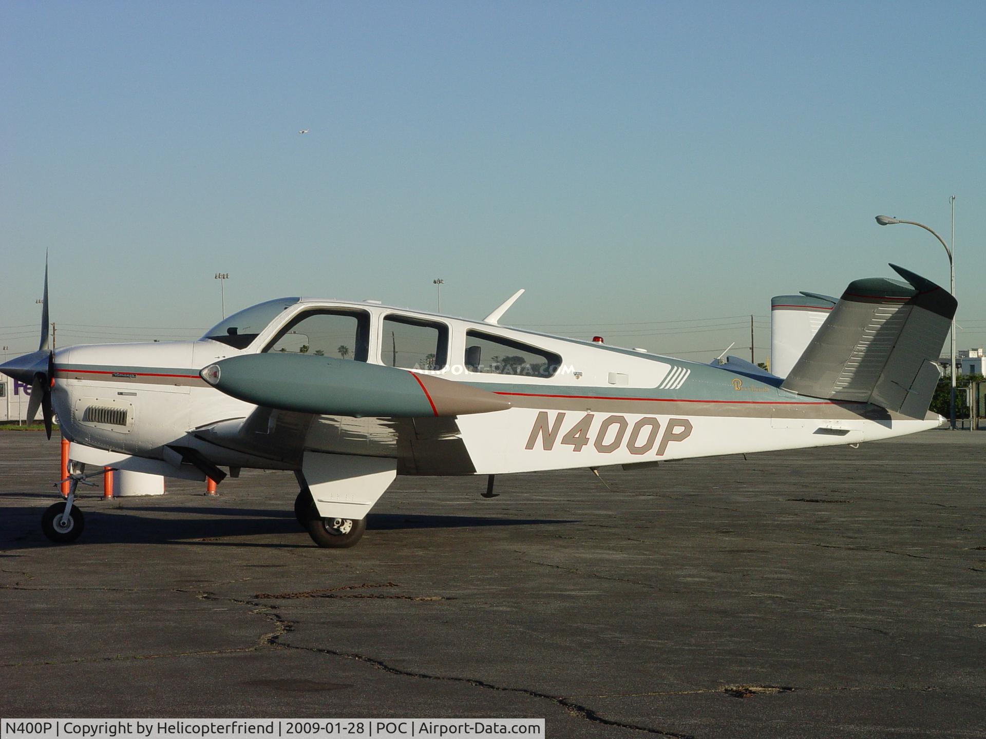 N400P, 1976 Beech V35B Bonanza C/N D-9933, Parked by Howard Aviation at Brackett