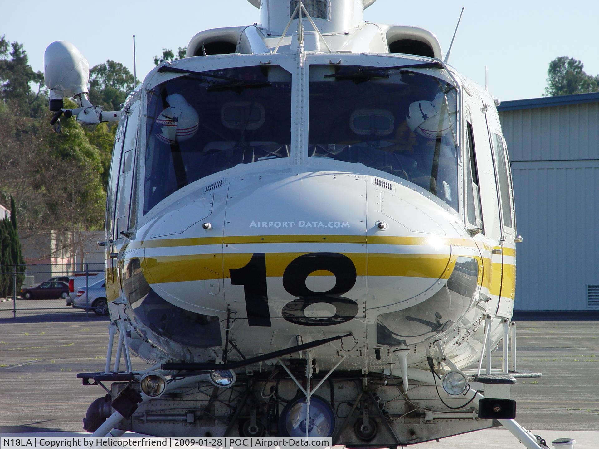 N18LA, 1992 Bell 412 C/N 36043, Copter 18 looking right back at you