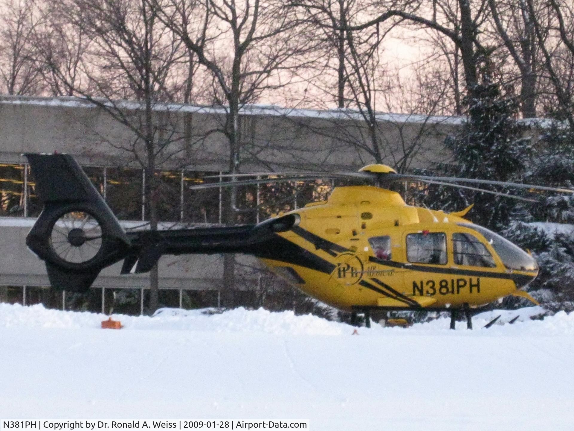 N381PH, 2007 Eurocopter EC-135P-2+ C/N 0611, On Conseco landing pad in Carmel, Indiana