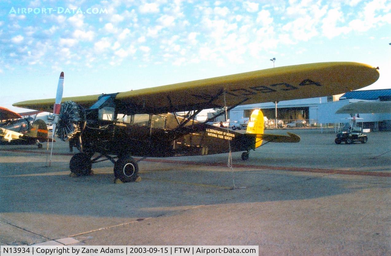 N13934, 1928 Fairchild FC-2W-2 C/N 531, National Air Tour Stop at Fort Worth Mecham Field - 2003