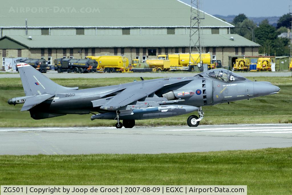ZG501, British Aerospace Harrier GR.9 C/N P72, armed test aircraft