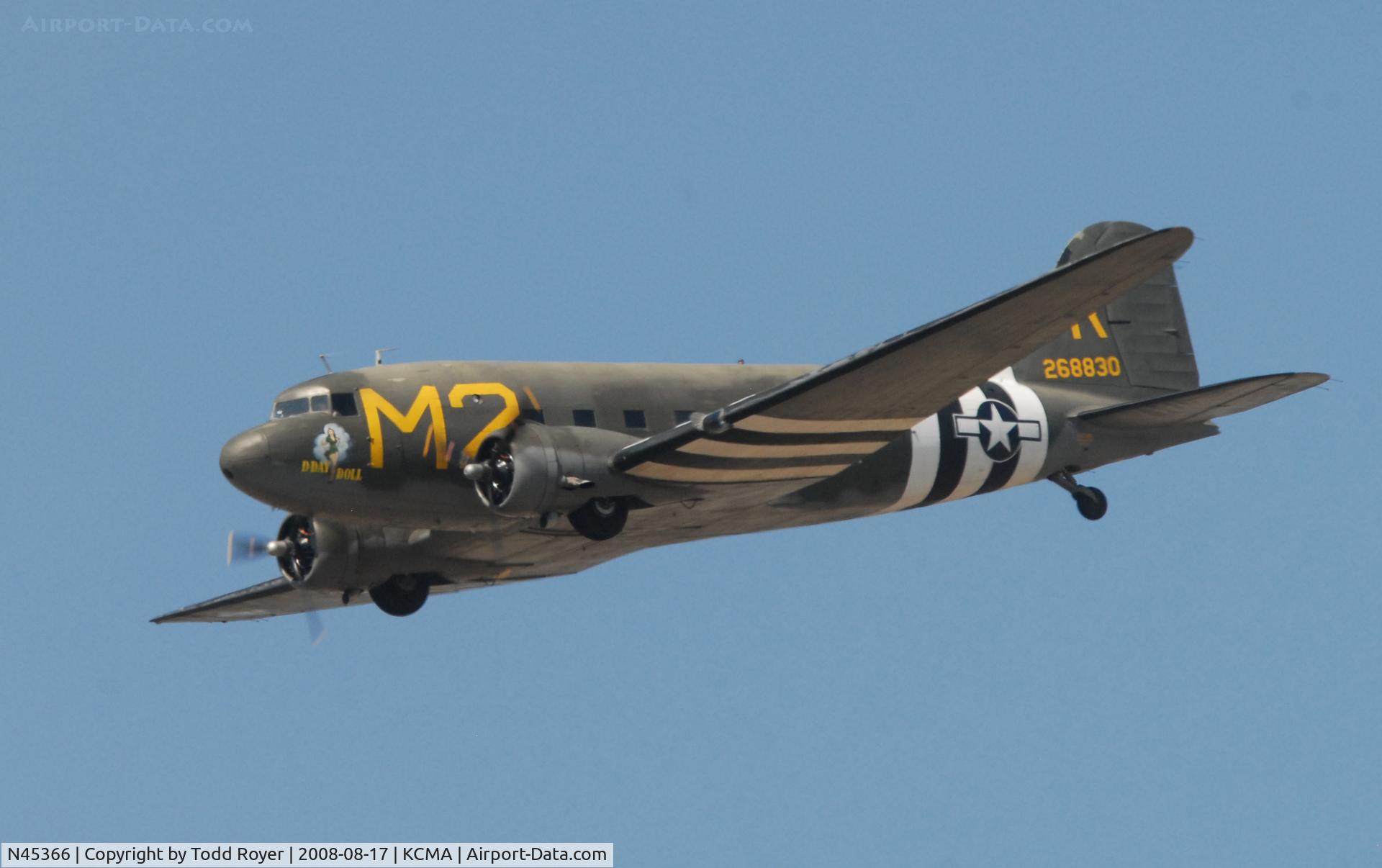 N45366, 1943 Douglas C-53D-DO Skytrooper (DC-3A) C/N 11757, Camarillo Airshow 2008