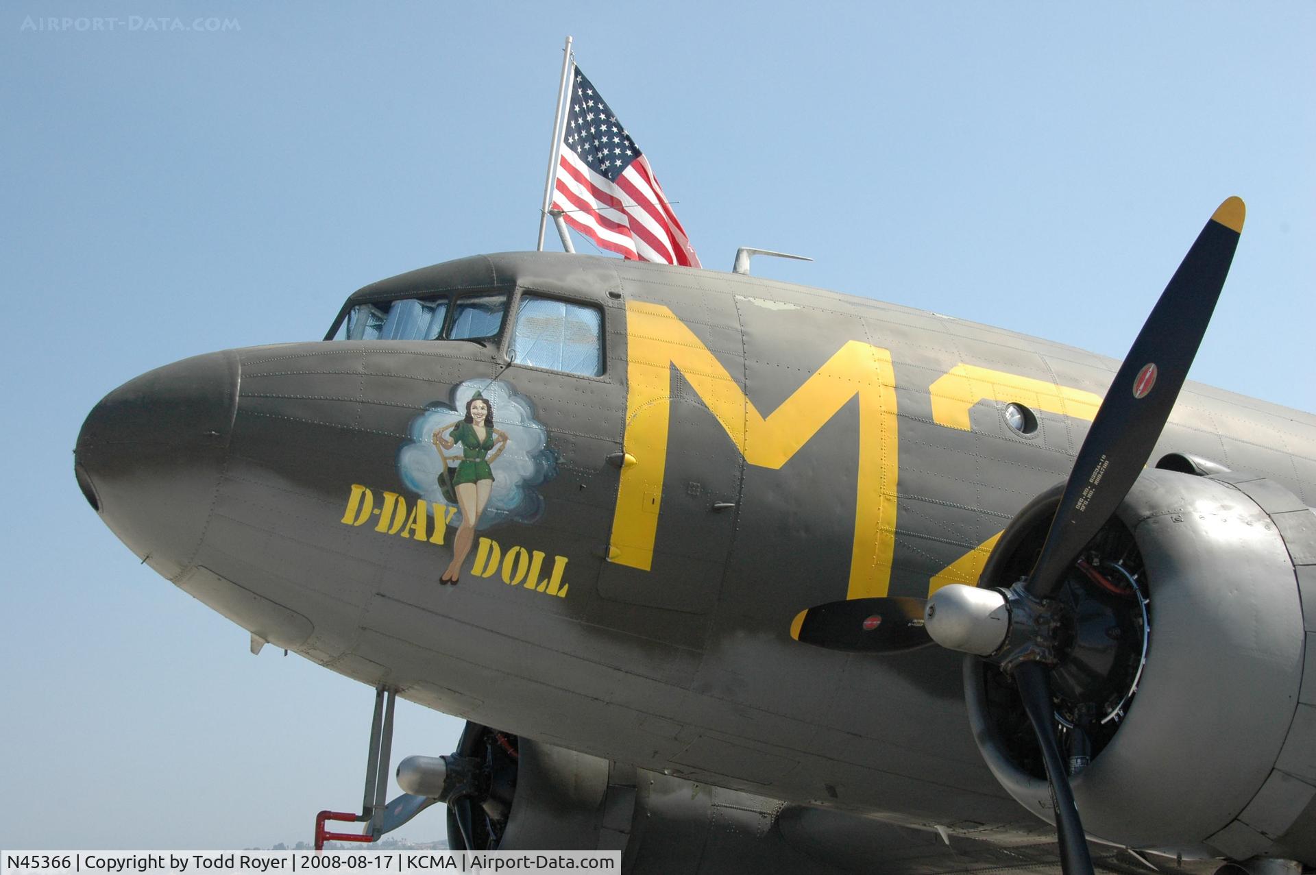 N45366, 1943 Douglas C-53D-DO Skytrooper (DC-3A) C/N 11757, Camarillo Airshow 2008