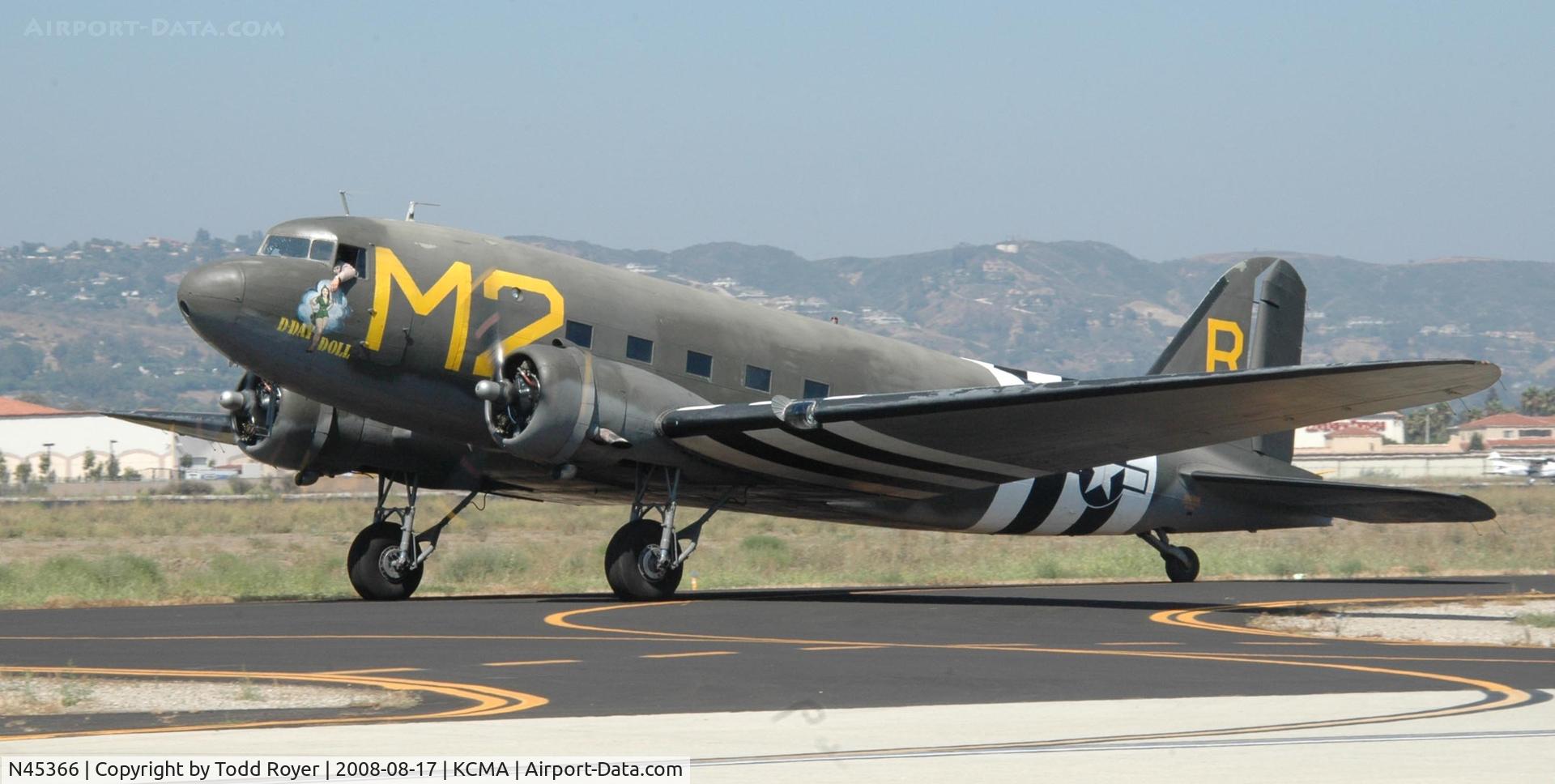 N45366, 1943 Douglas C-53D-DO Skytrooper (DC-3A) C/N 11757, Camarillo Airshow 2008