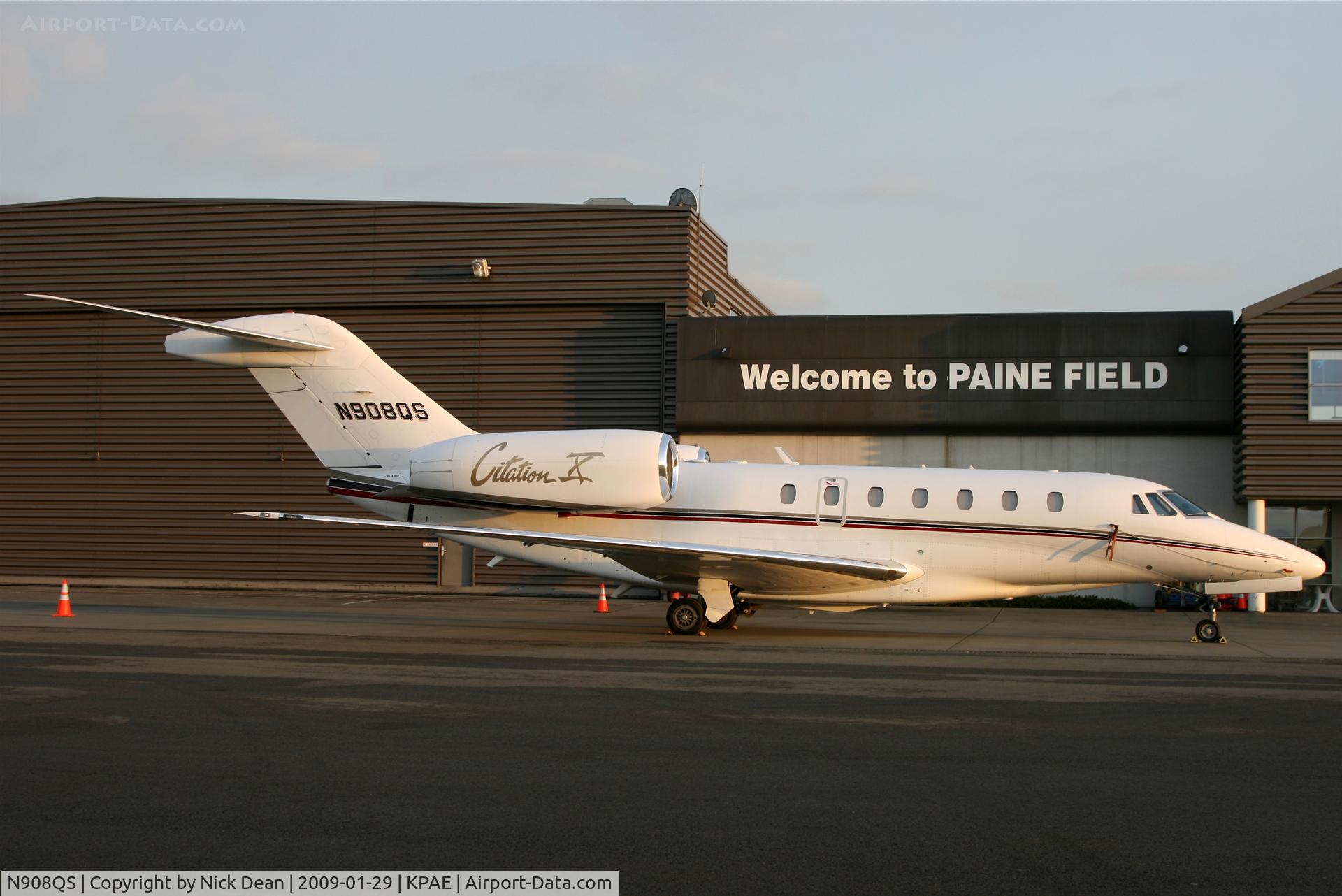 N908QS, 2000 Cessna 750 Citation X Citation X C/N 750-0108, KPAE