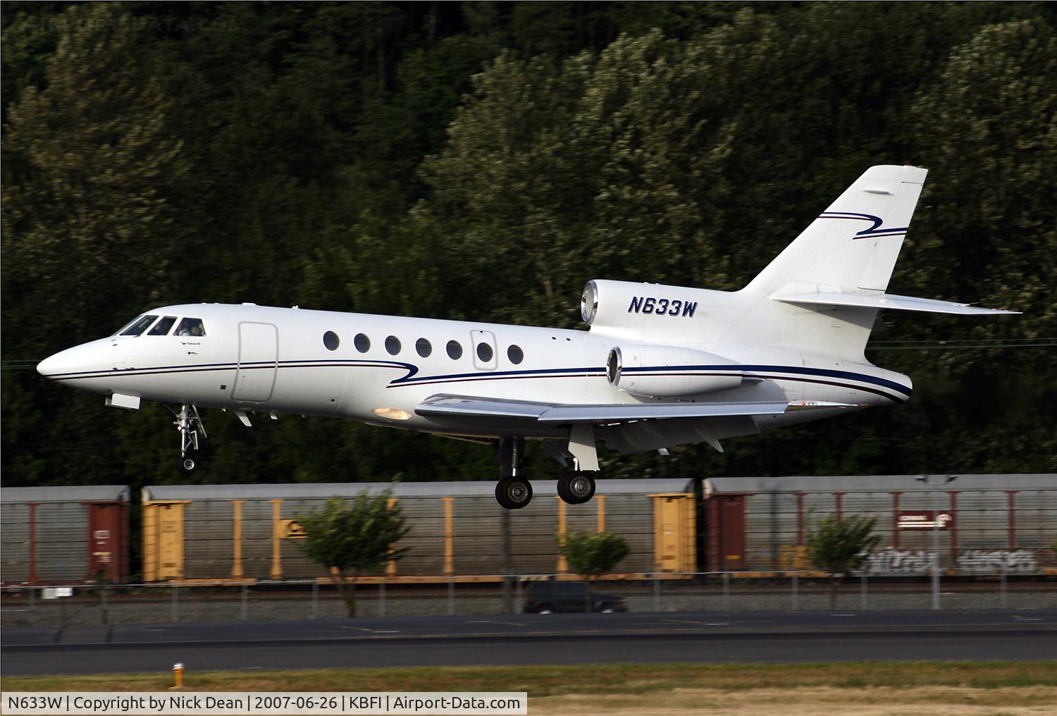N633W, 1988 Dassault Falcon 50 C/N 184, KBFI