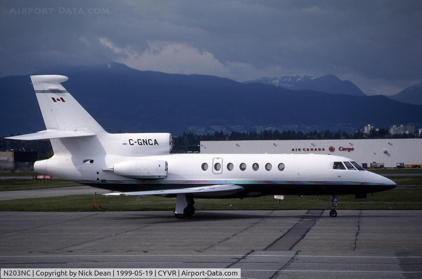 N203NC, 1990 Dassault Falcon 50 C/N 203, Seen here as C-GNCA this airframe is now registered N203NC as posted