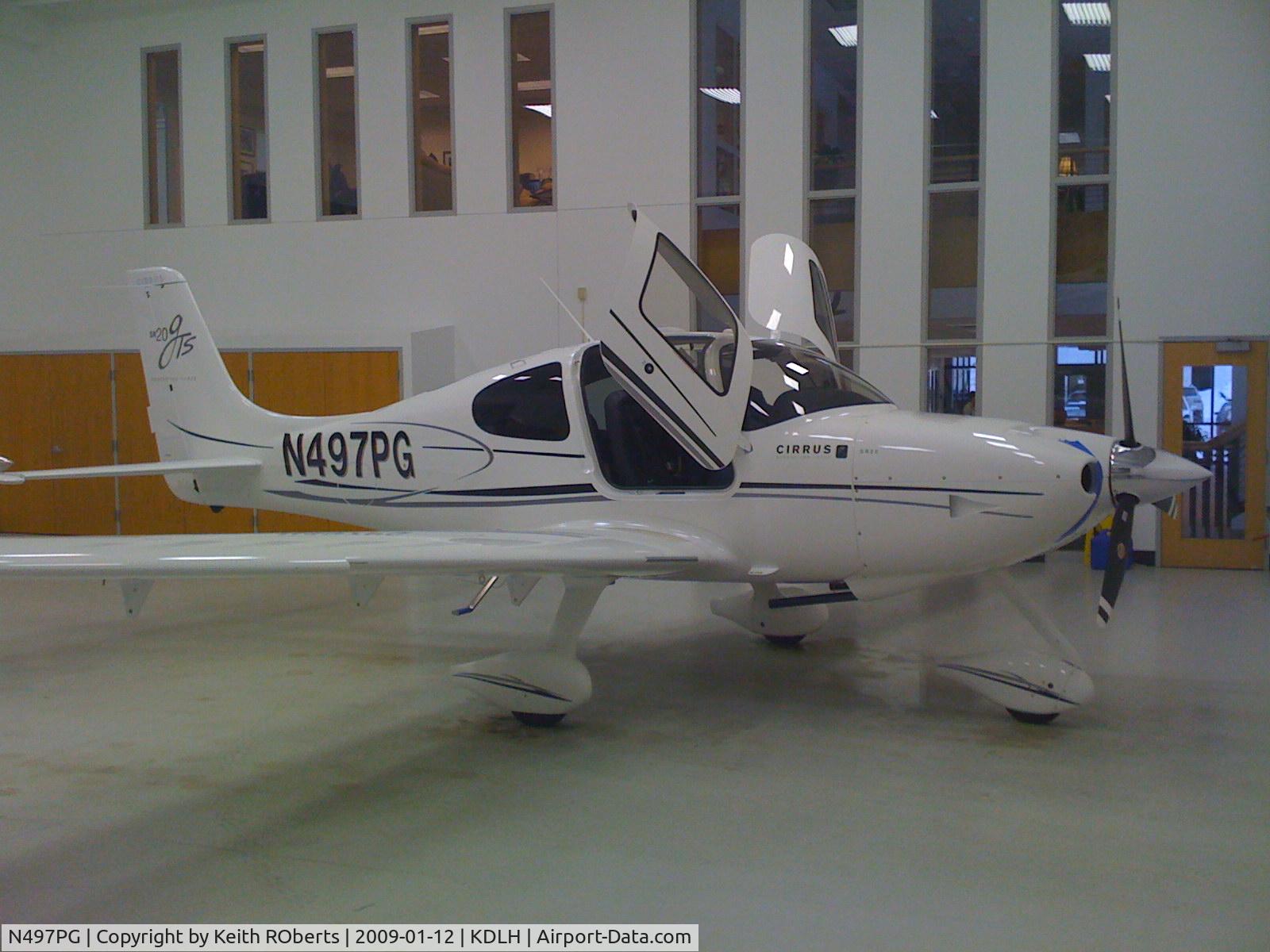 N497PG, 2008 Cirrus SR20 C/N 1973, Aircraft in Factory Delivery Center