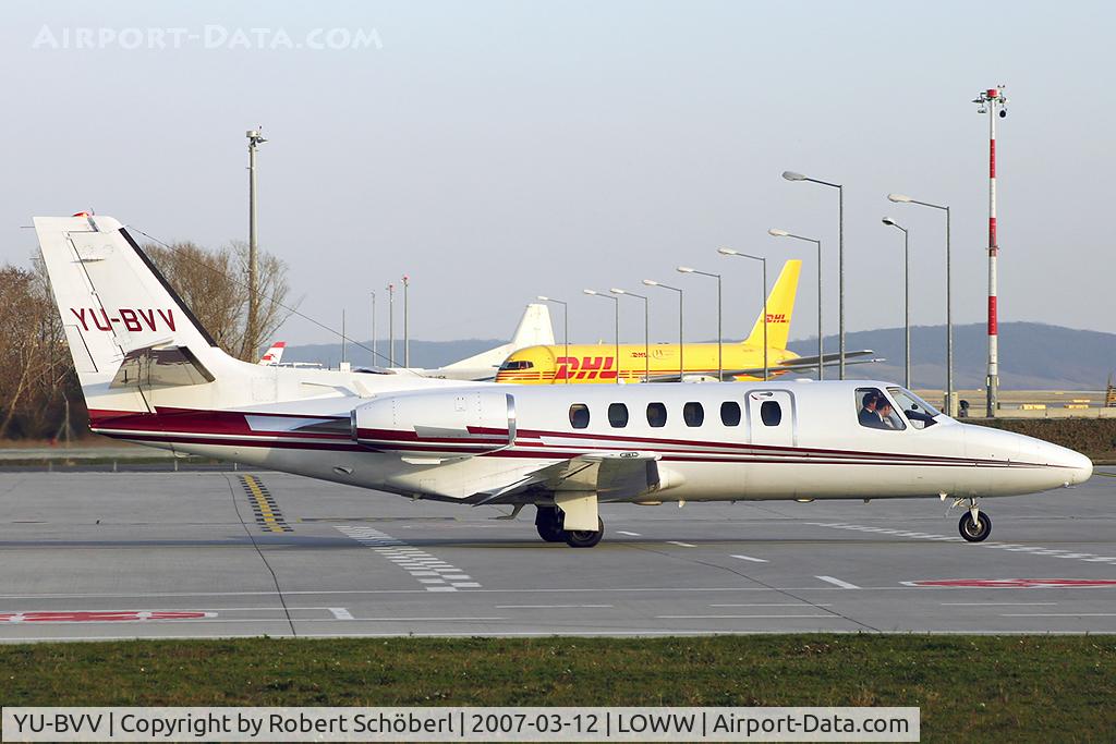 YU-BVV, 1981 Cessna 550 Citation II C/N 550-0272, Flight to VIE/LOWW