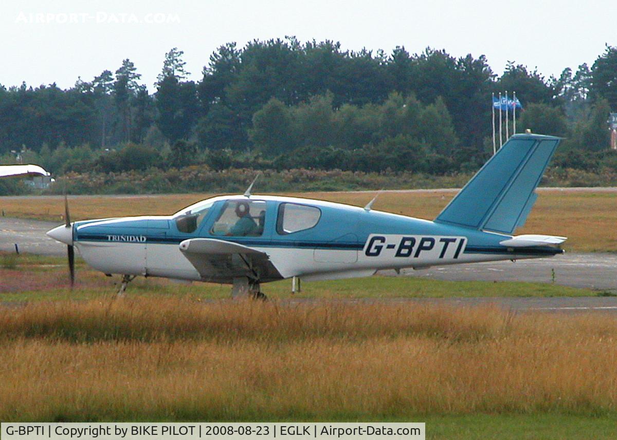 G-BPTI, 1984 Socata TB-20 Trinidad C/N 414, TAXYING BACK TO IT'S PARKING SLOT