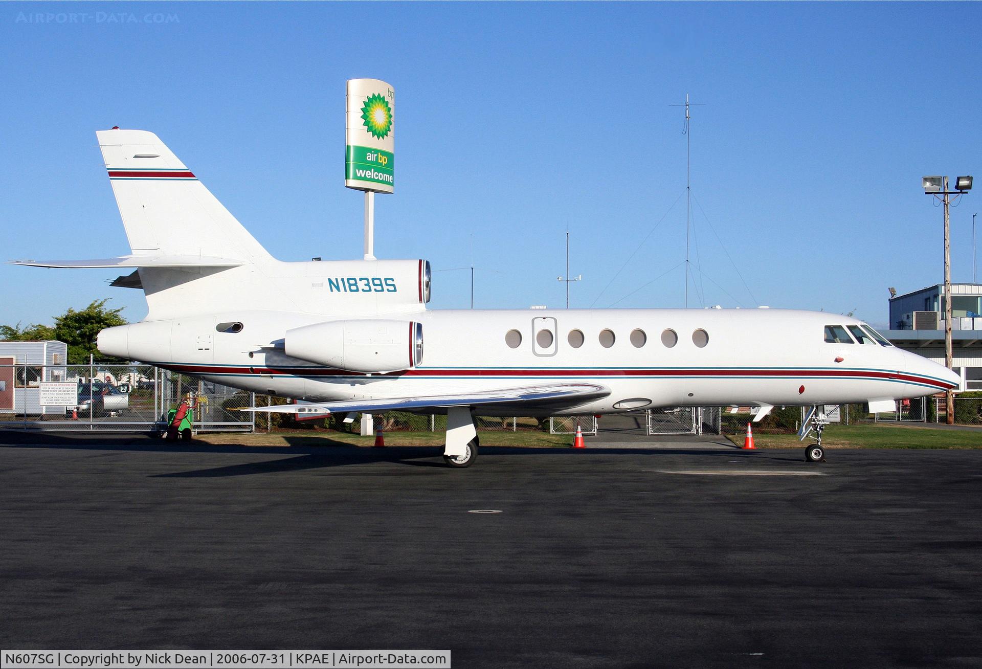N607SG, 2001 Dassault Falcon 50 C/N 317, Seen here as N1839S of the Stevens Group this airframe is currently registered N607SG as posted