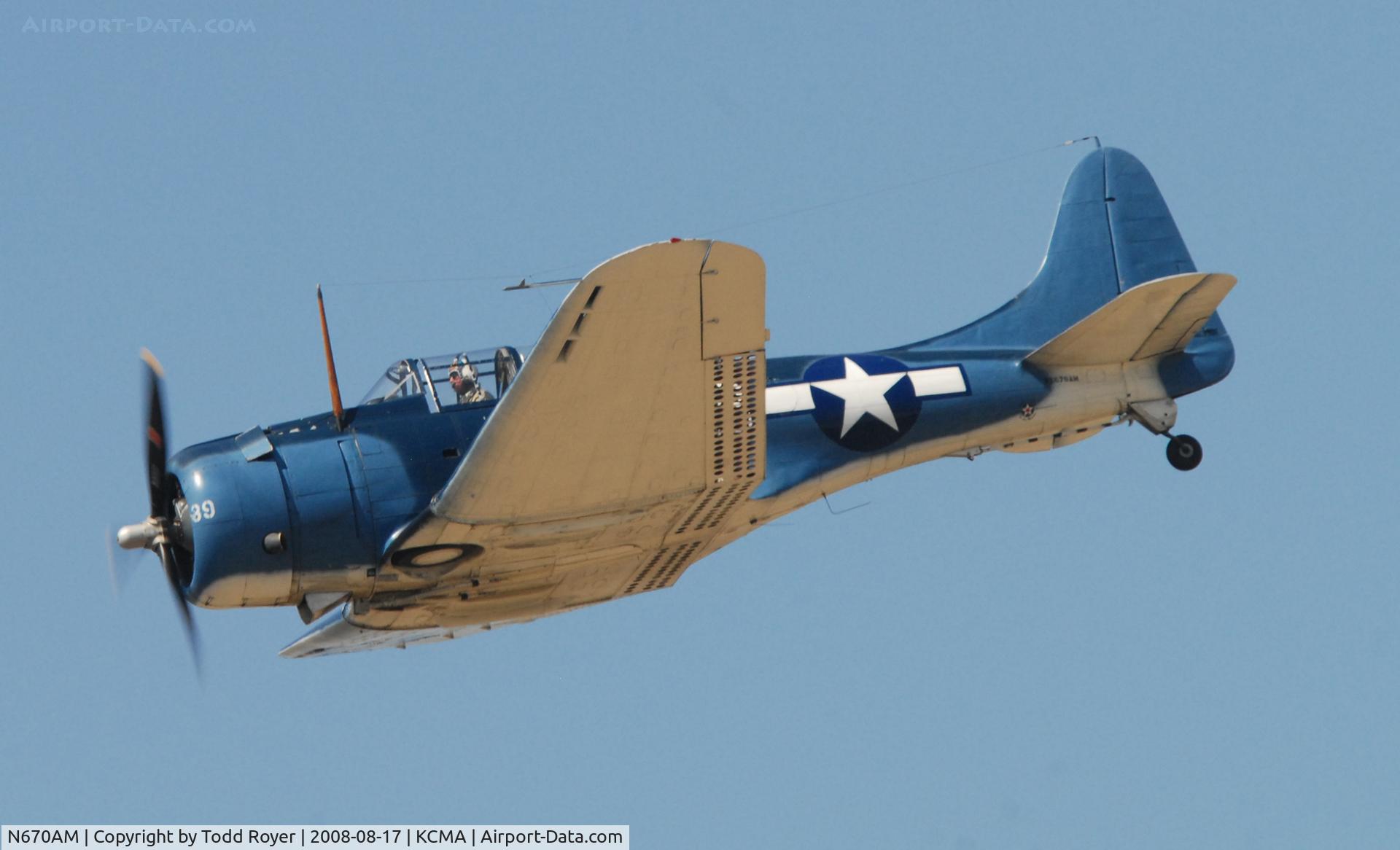 N670AM, 1993 Douglas SBD-5 Dauntless C/N 28536, Camarillo Airshow 2008