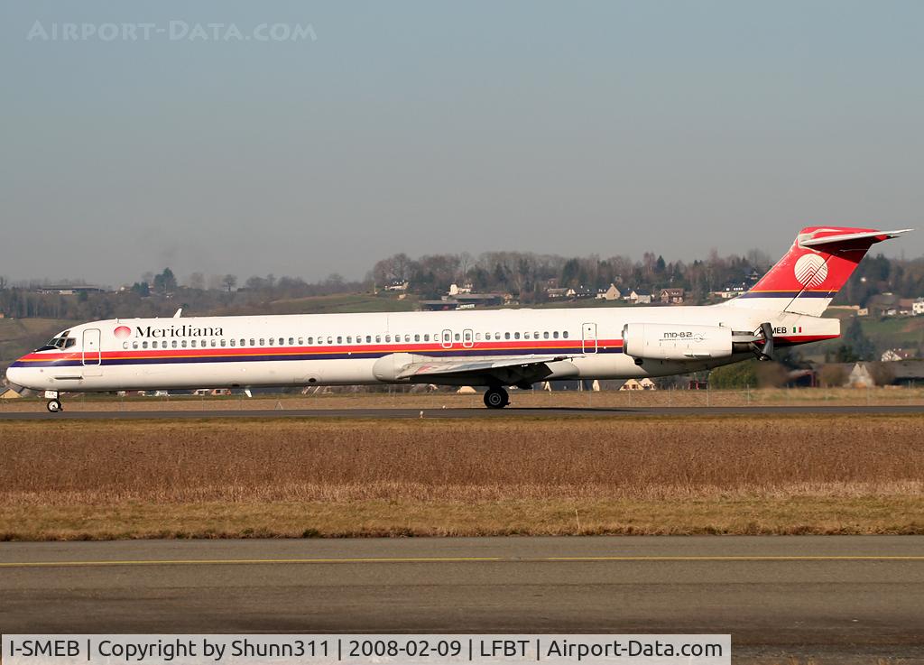 I-SMEB, 1991 McDonnell Douglas MD-82 (DC-9-82) C/N 53064, Arriving rwy 02