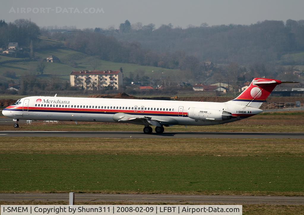 I-SMEM, 1984 McDonnell Douglas MD-82 (DC-9-82) C/N 49248, Landing rwy 02
