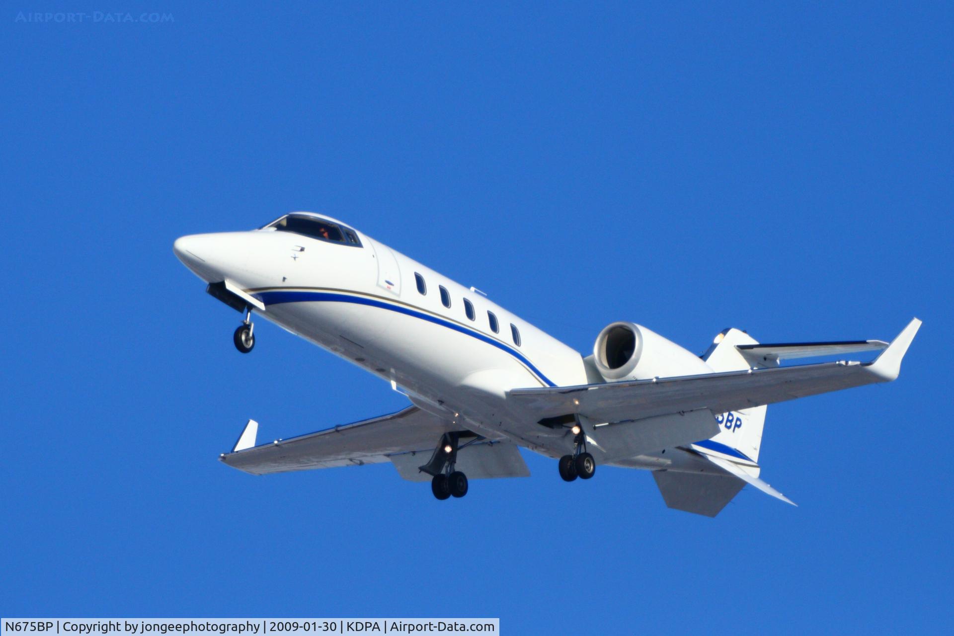 N675BP, 2007 Learjet 60 C/N 321, on Approach @ KDPA