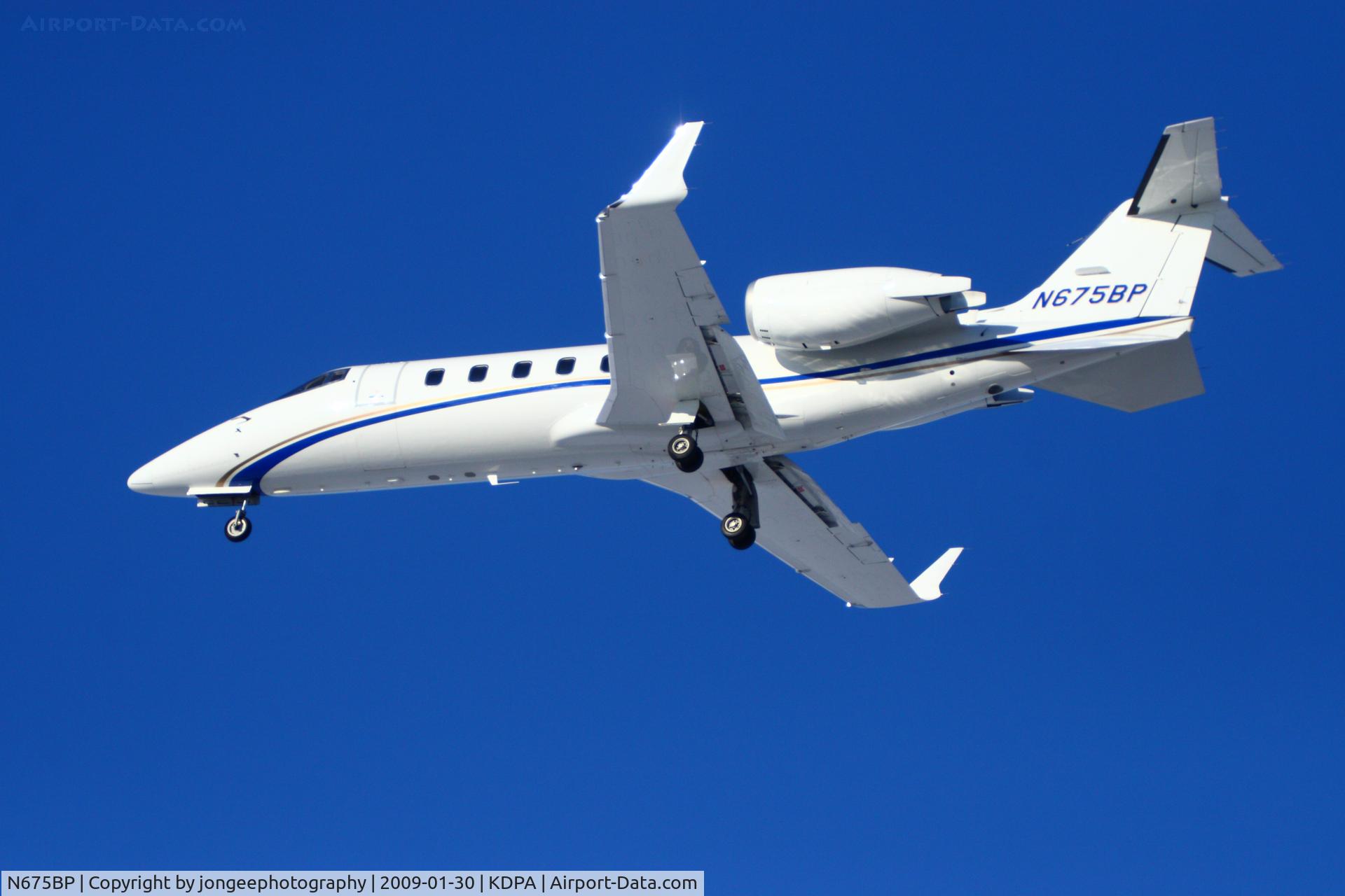 N675BP, 2007 Learjet 60 C/N 321, on Approach @ KDPA