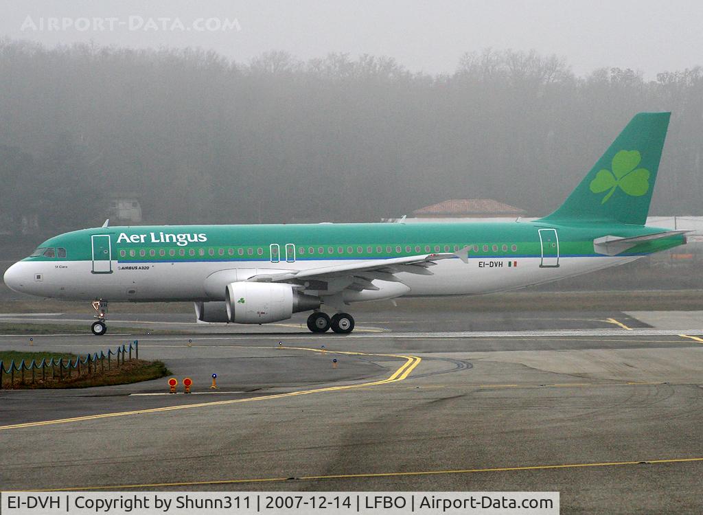 EI-DVH, 2007 Airbus A320-214 C/N 3345, Ready for take off rwy 14R on delivery day and under fog