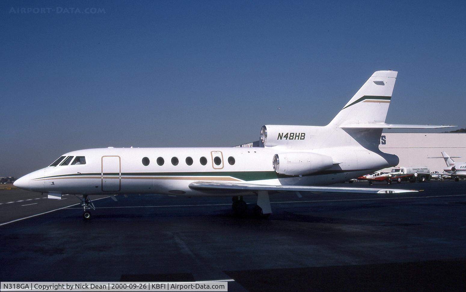 N318GA, 1992 Dassault Falcon 50 C/N 233, Seen here as N48HB this airframe is currently registered N318GA as posted