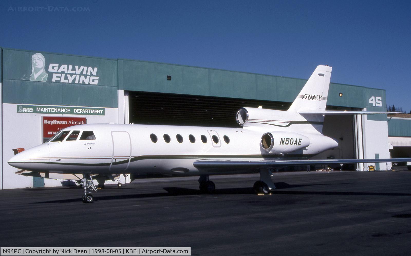 N94PC, 1996 Dassault Mystere Falcon 50 C/N 254, Seen here as N50AE the second DA50 of this reg this particular airframe is currently registered N94PC as posted