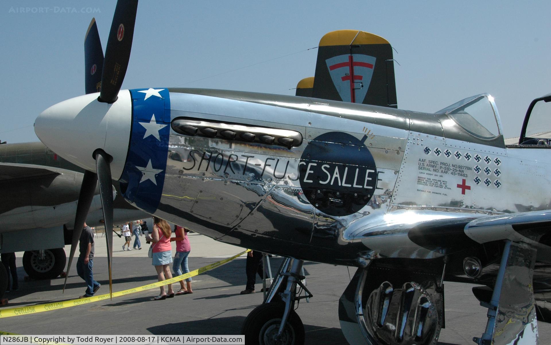 N286JB, 1945 North American P-51D Mustang C/N 4511483, Camarillo Airshow 2008