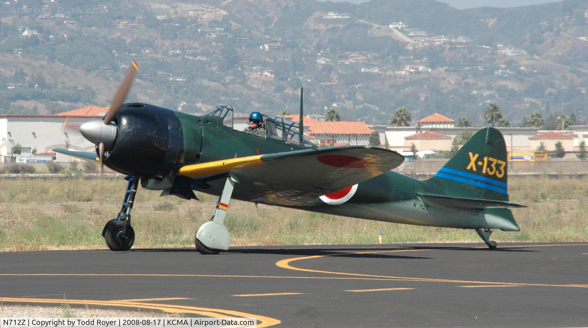 N712Z, 1942 Mitsubishi A6M3 Reisen (Zero) C/N 3869, Camarillo Airshow 2008