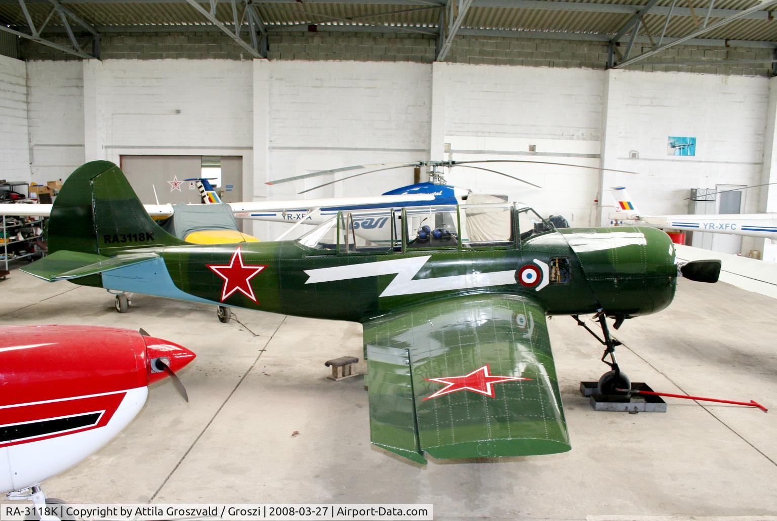 RA-3118K, Yakovlev Yak-52 C/N 9411812, Györszentiván-Böny Airport, Hungary