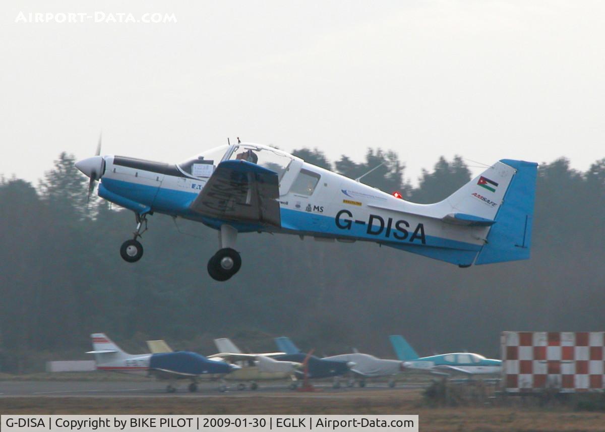 G-DISA, 1983 Scottish Aviation Bulldog Series 120 Model 125 C/N BH120/435, DOING TOUCH AND GOES. A/C BELONGS TO THE BRITISH DISABLED FLYING ASSN. AND IS BASED AT LASHAM EGHL