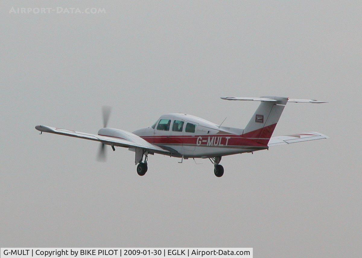 G-MULT, 1981 Beech 76 Duchess C/N ME-396, DUCHESS DOING TOUCH AND GOES RWY 07