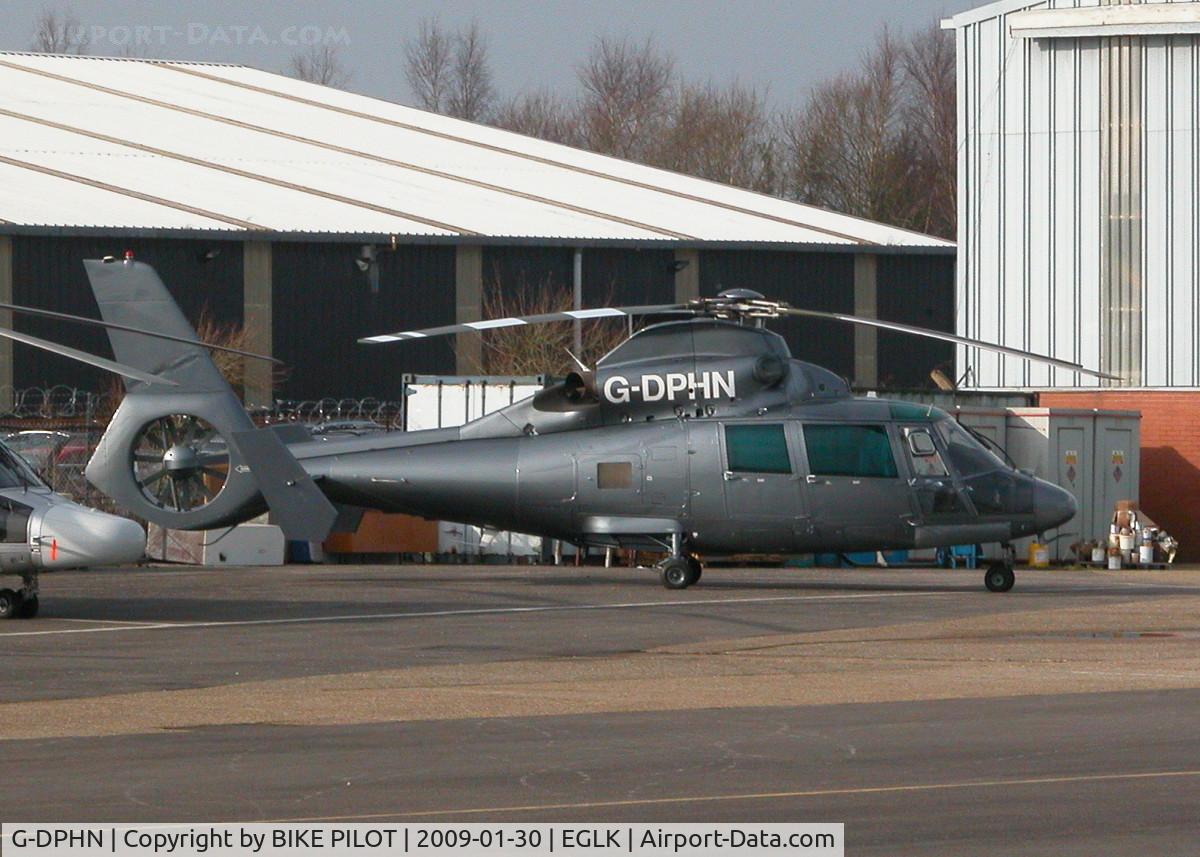G-DPHN, 1988 Aerospatiale SA-365N-1 Dauphin 2 C/N 6307, DAUPHIN IN THE PREMIAIR COMPOUND