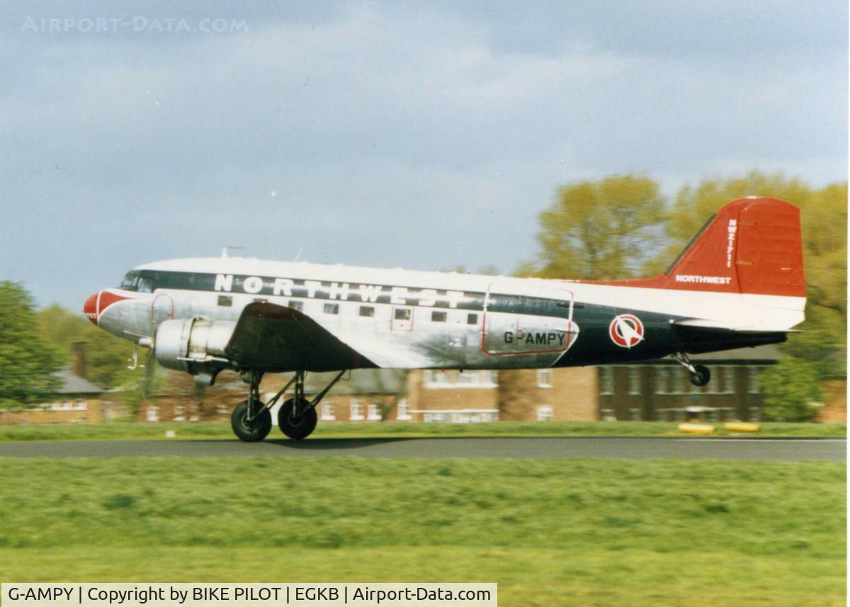 G-AMPY, 1944 Douglas C-47B-15-DK Dakota 4 C/N 26569, IN NORTHWEST AIRLINE COLORS AT BIGGIN HILL AIRSHOW 1986
