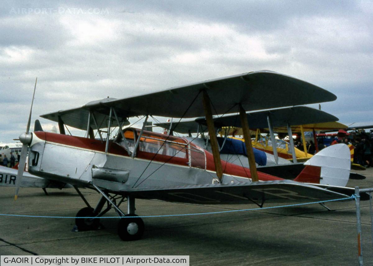 G-AOIR, 1943 Thruxton Jackaroo C/N 82882, ONE OF THE FEW THRUXTON JACKAROO CONVERSIONS FROM THE TIGER MOTH. TAKEN AT RAF GREENHAM COMMON IN THE 80'S
