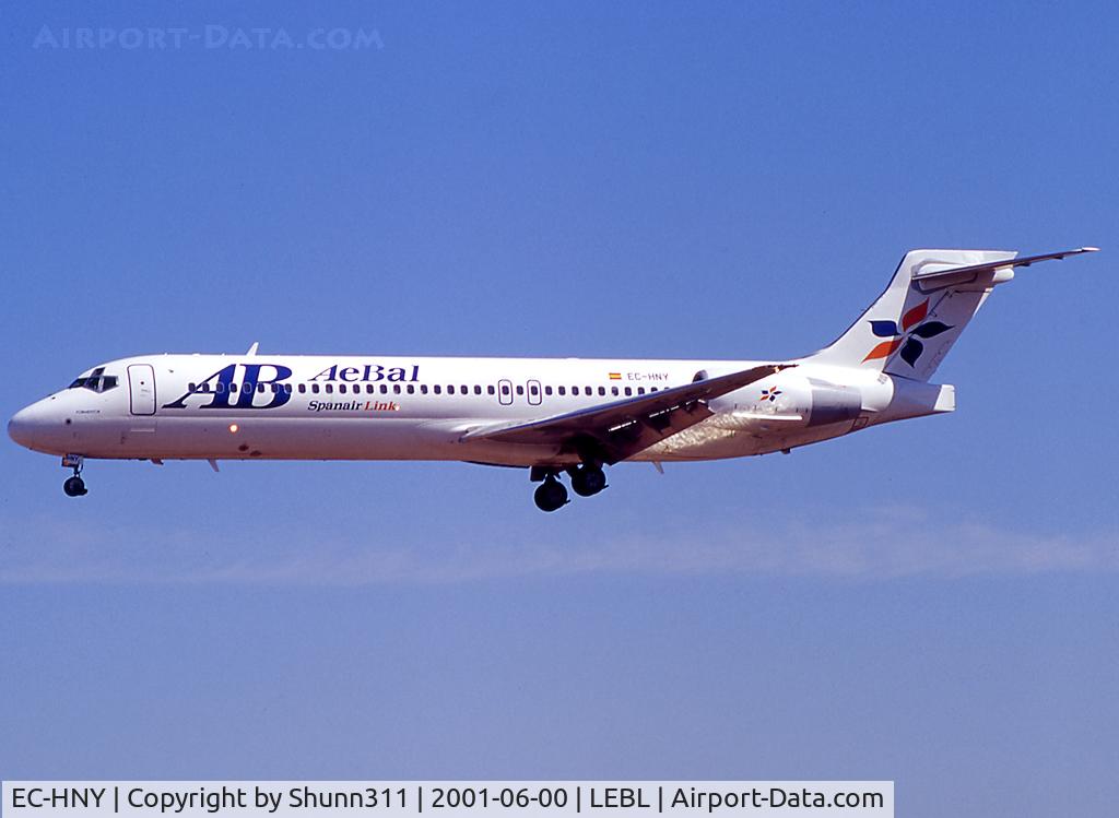 EC-HNY, 2000 Boeing 717-2CM C/N 55059, Landing rwy 07