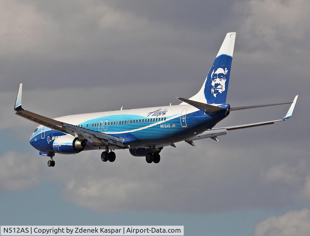 N512AS, 2008 Boeing 737-890 C/N 39043, PHX