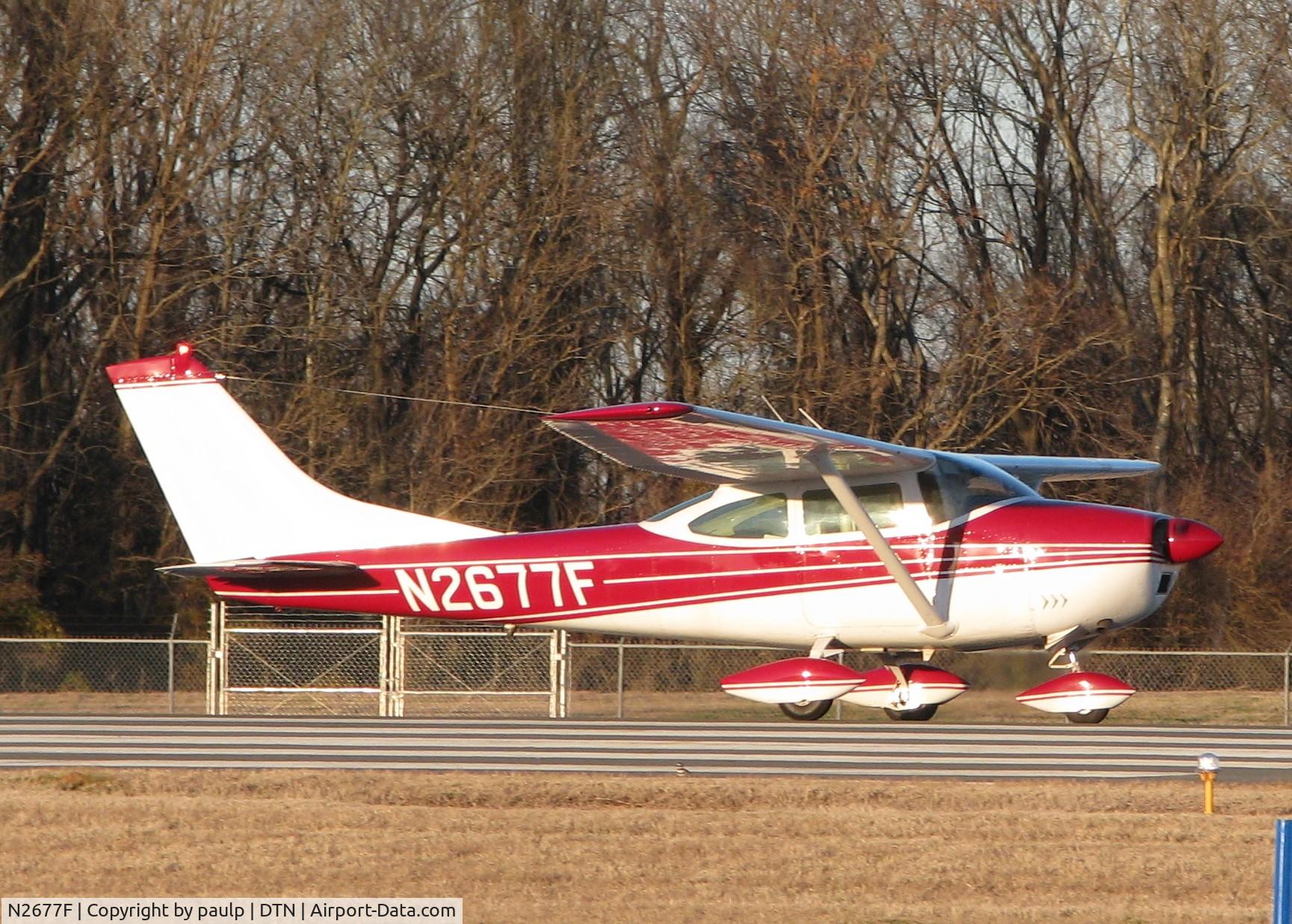 N2677F, 1965 Cessna 182J Skylane C/N 18256777, Taking off from the Downtown Shreveport airport.