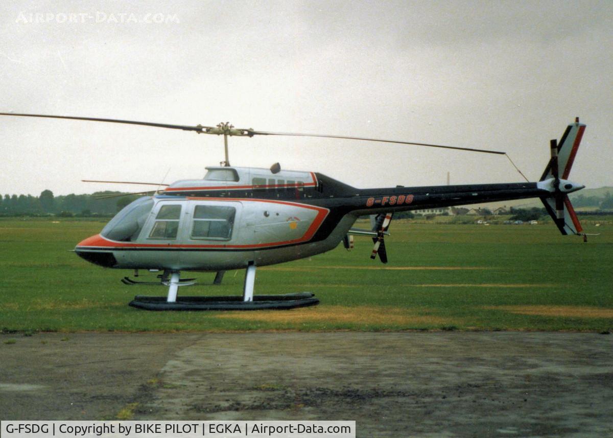 G-FSDG, 1968 Agusta AB-206B JetRanger II C/N 8046, SHOREHAM 1986