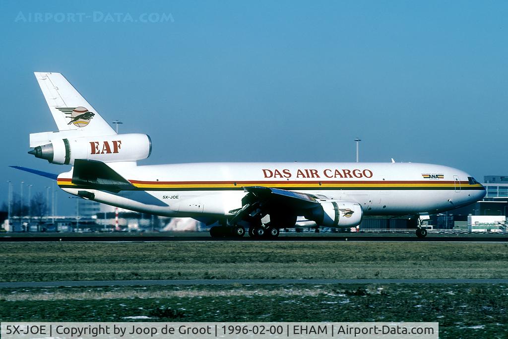 5X-JOE, 1973 Douglas DC-10-30CF C/N 47906, DAS Air Cargo on a very cold day early 1996.