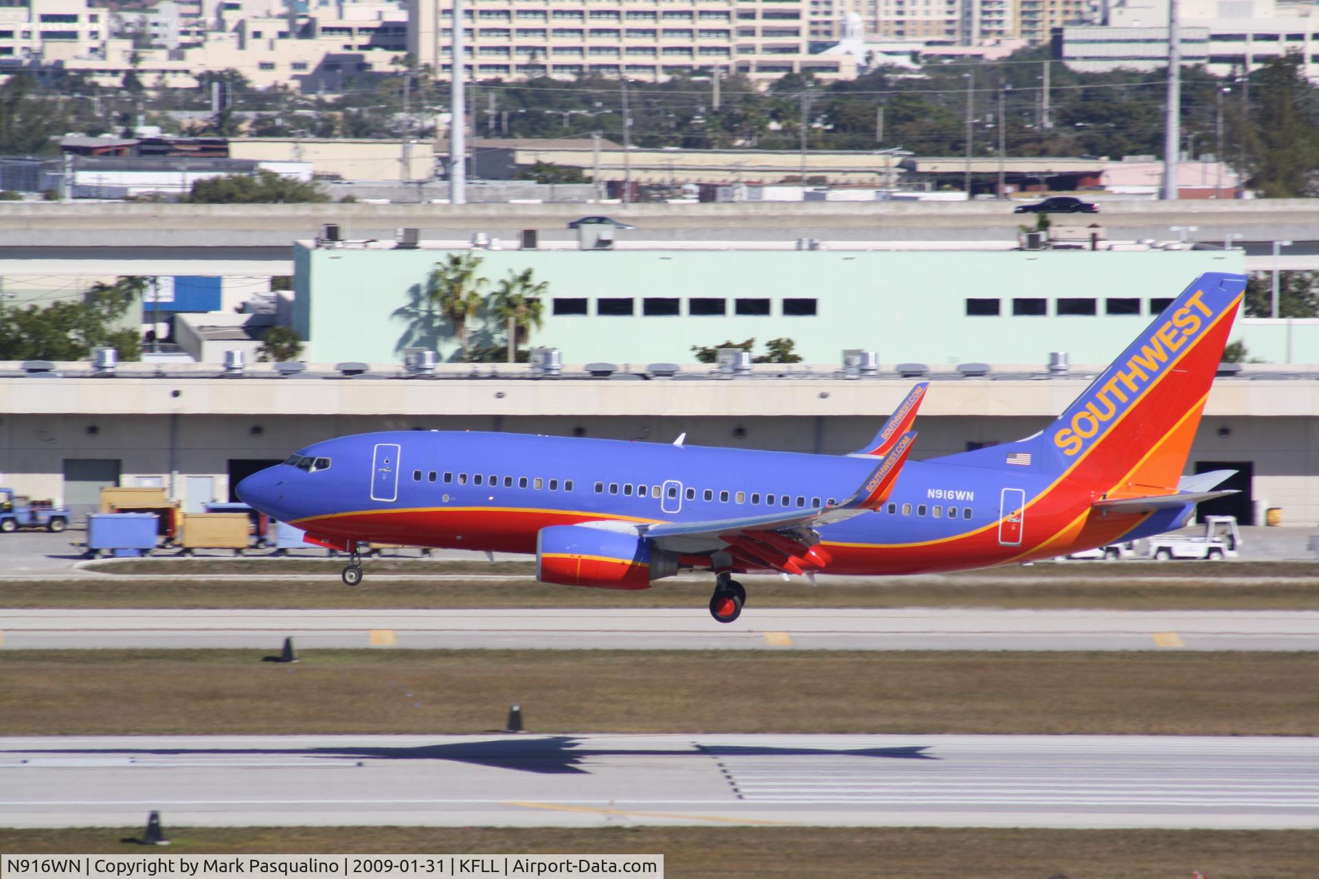 N916WN, 2008 Boeing 737-7H4 C/N 36623, Boeing 737-700