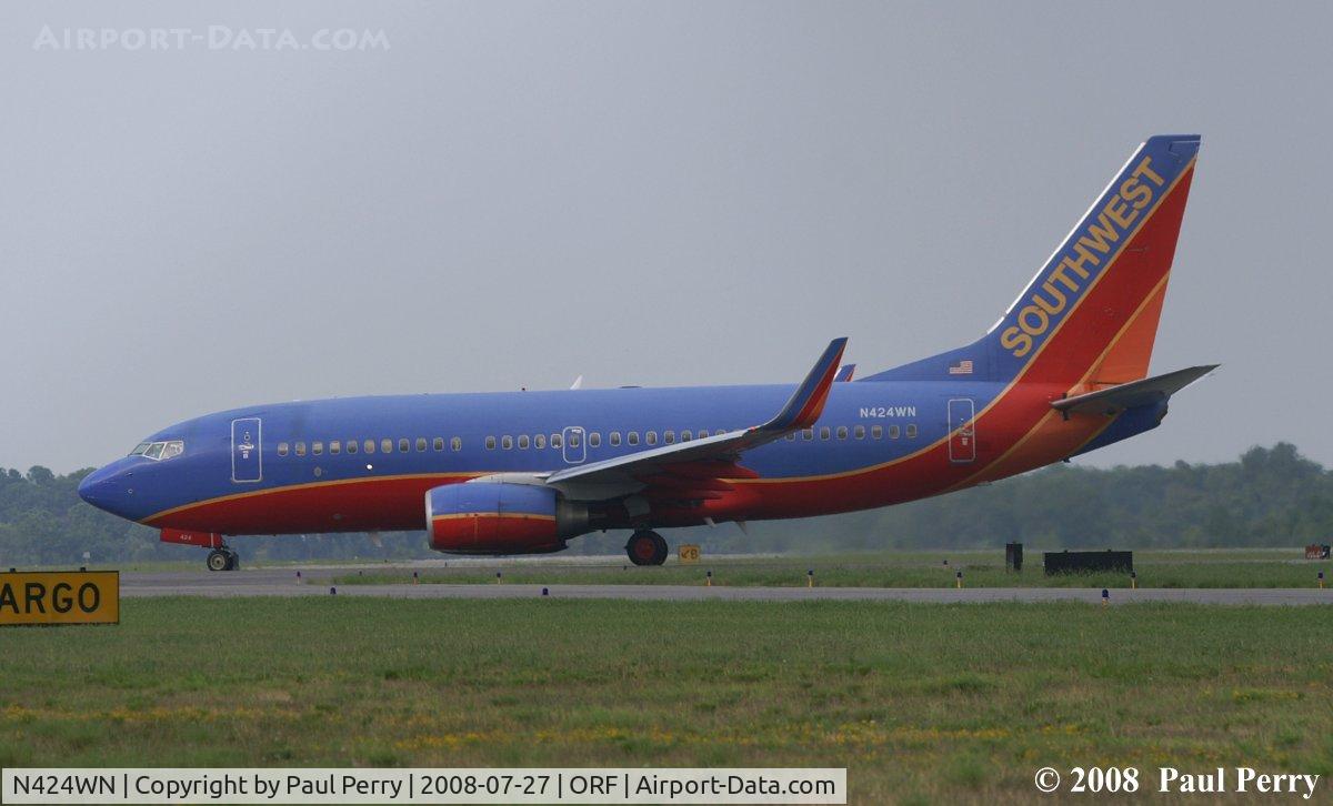 N424WN, 2002 Boeing 737-7H4 C/N 29828, Pretty profile
