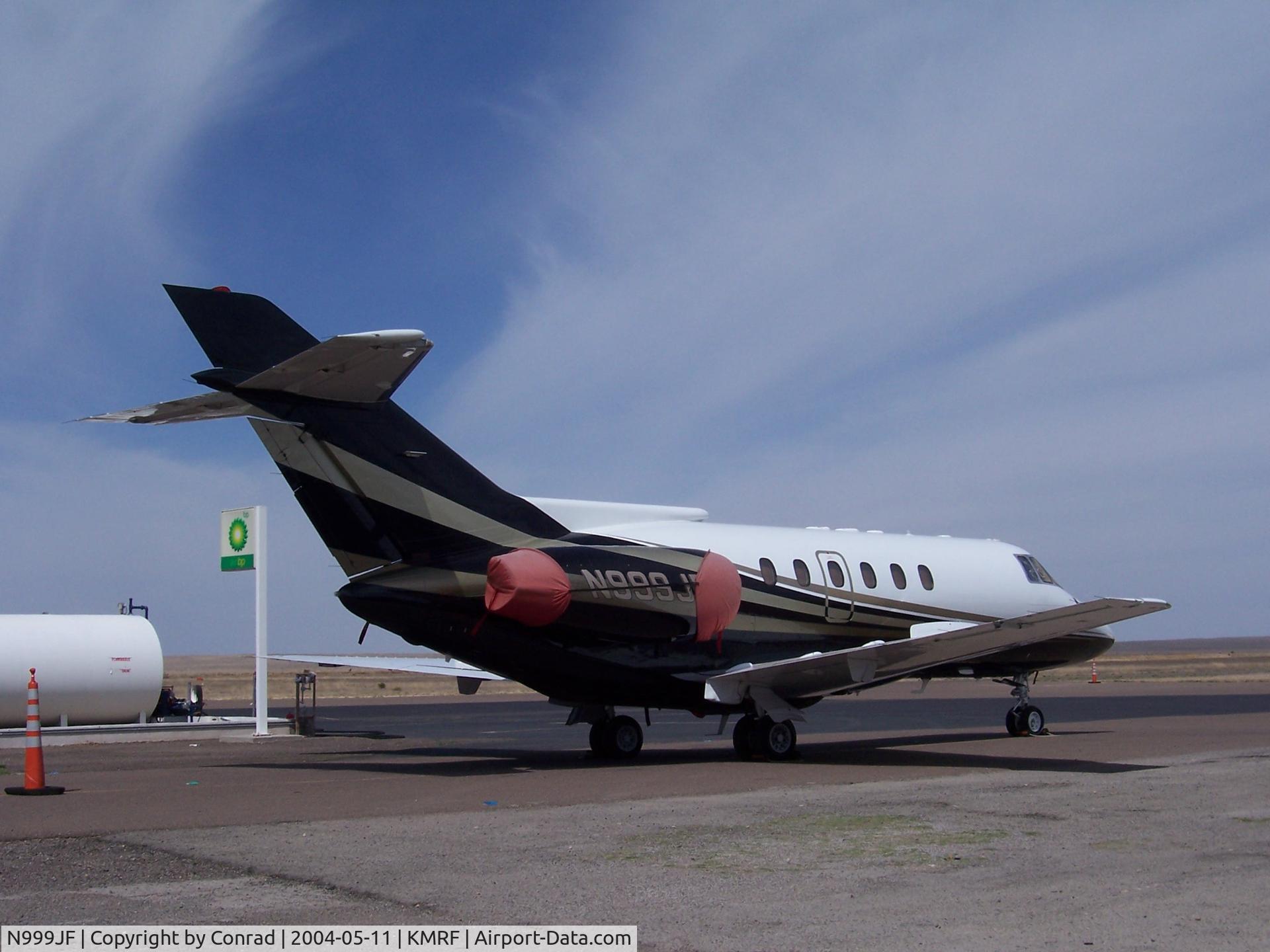 N999JF, 1992 British Aerospace BAe.125 Series 800A C/N 258220, On the ramp at Marfa