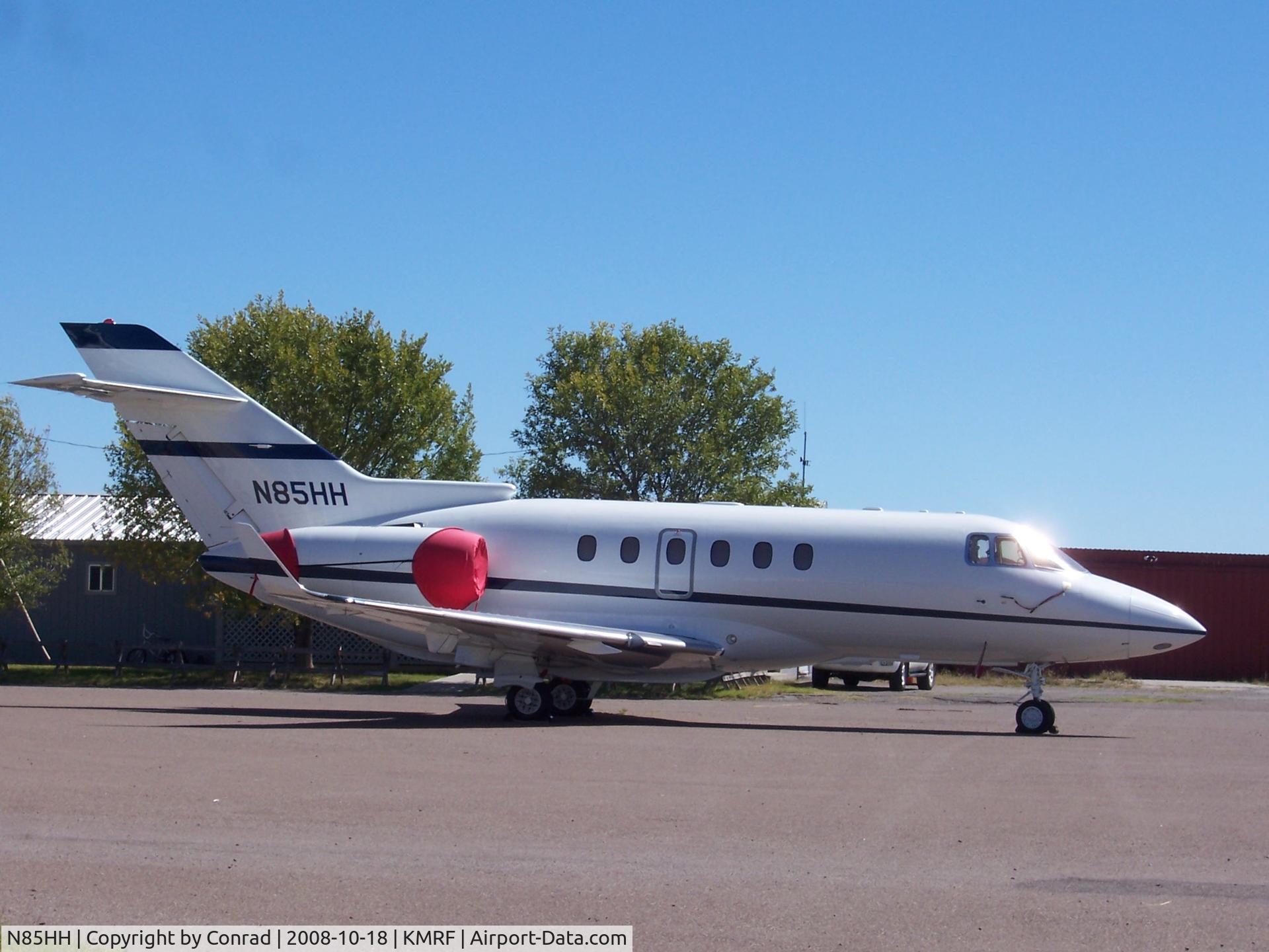 N85HH, 2007 Raytheon Hawker 850XP C/N 258817, On the ramp at Marfa
